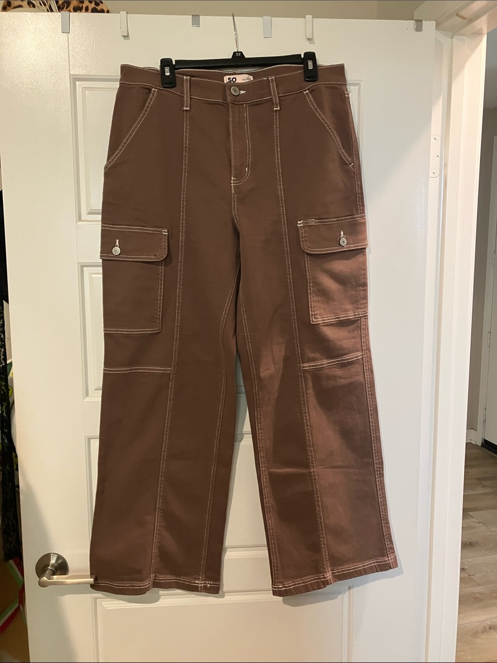 SO Brown Wide Leg cargo Pants